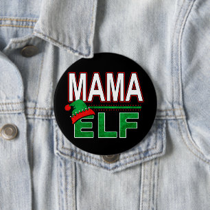 Elf Family   Mama Elf Christmas Holiday #TeamElf 10 Cm Round Badge