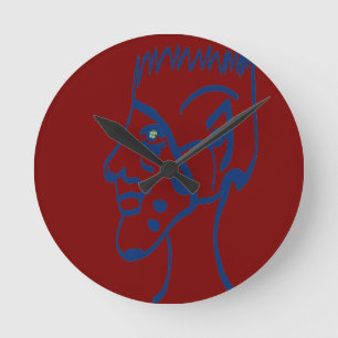 Elf Football Player Round Clock
