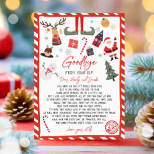  Elf Goodbye Letter Goodbye from Elf Christmas Invitation