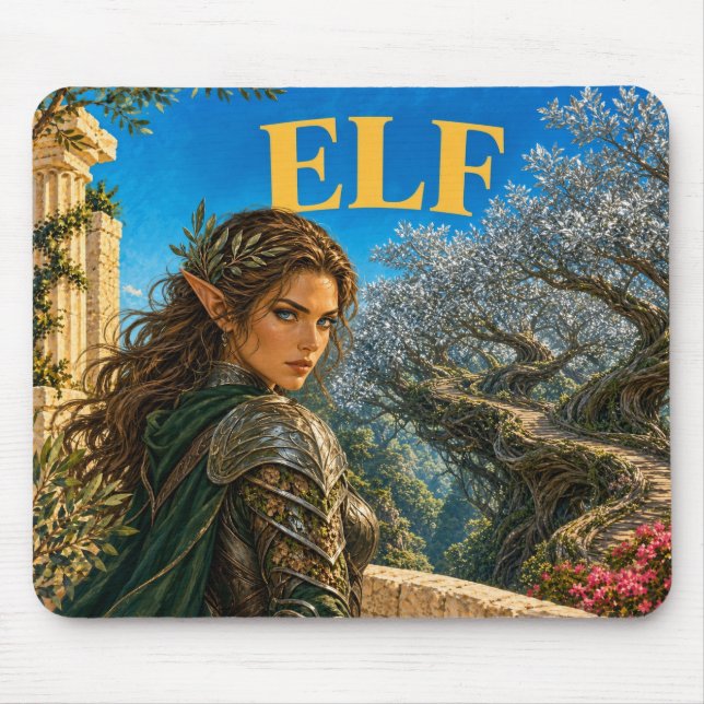 Elf, Gothic Fantasy Monster Mouse Pad (Front)