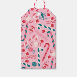 Elf Holiday Candy Pattern Gift Tags