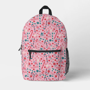 Elf Holiday Candy Pattern Printed Backpack