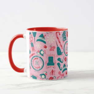 Elf Holiday Framed Icon Pattern Mug