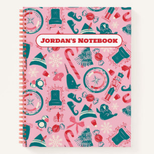 Elf Holiday Framed Icon Pattern Notebook