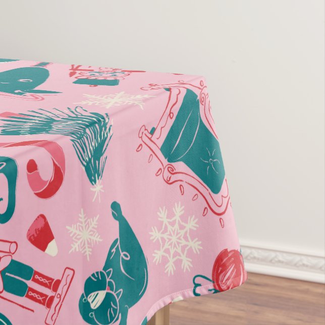 Elf Holiday Framed Icon Pattern Tablecloth (In Situ)