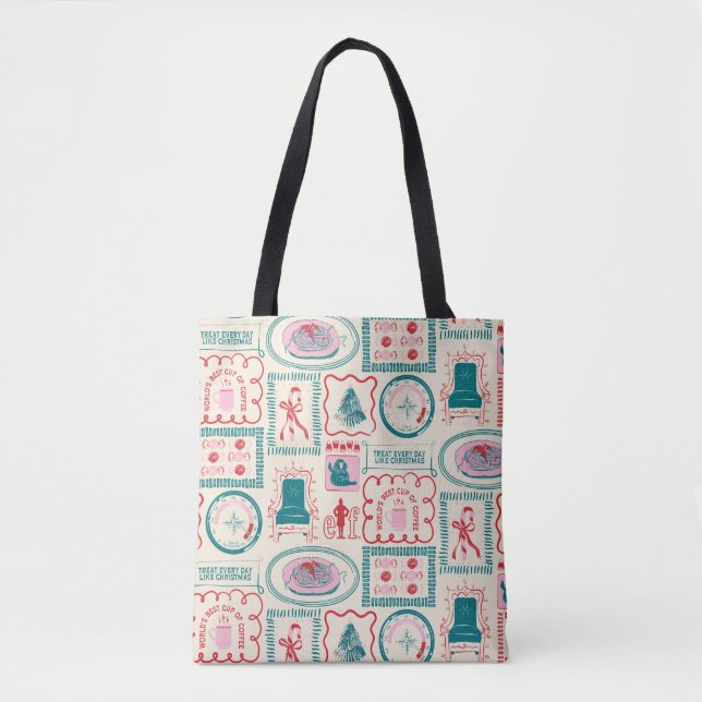 Elf Holiday Icon Pattern Tote Bag (Front)