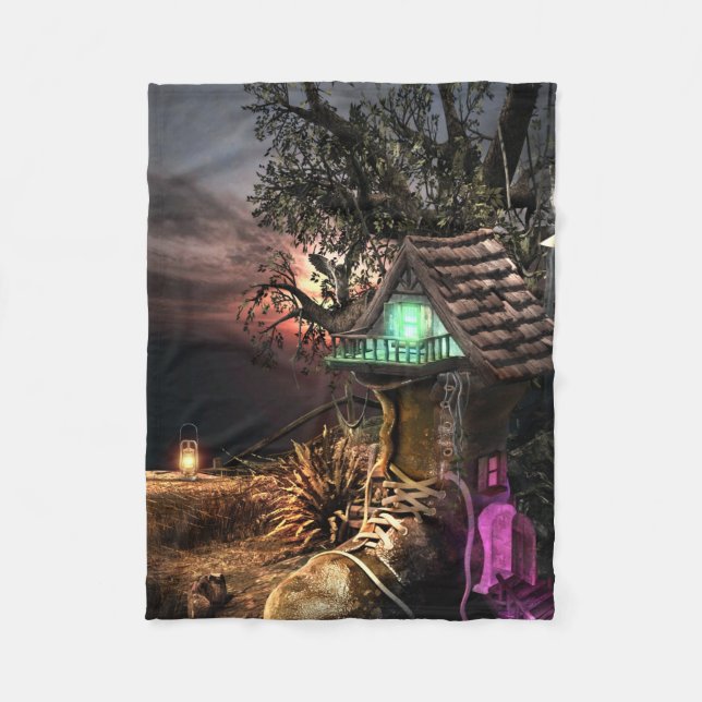Elf House Fleece Blanket (Front)