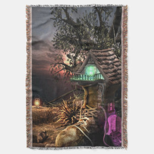 Elf House Throw Blanket