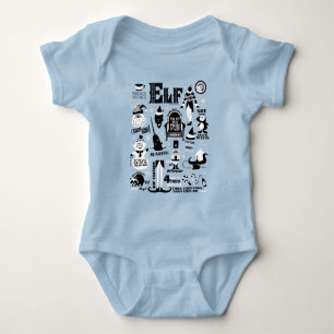 Elf Icons and Movie Quotes Baby Bodysuit