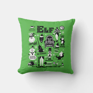 Elf Icons and Movie Quotes Cushion