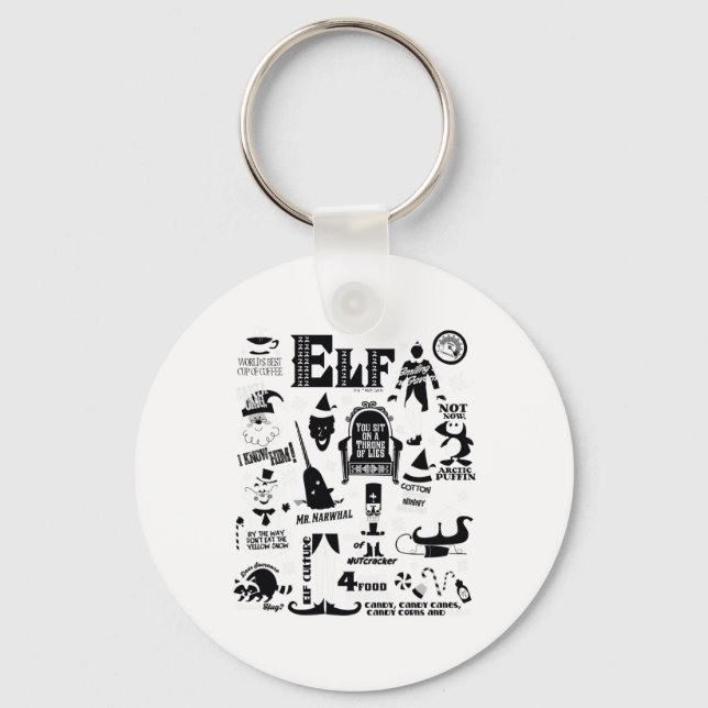 Elf Icons And Movie Quotes  Key Ring (Front)