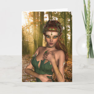 Elf in Woods Greeting Card