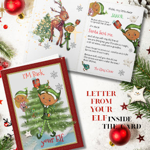 Elf is Back! Personalized Hello form your Elf Holiday Card