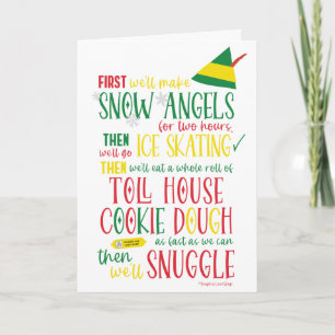 Elf Itinerary Christmas Card © GraphicLoveShop
