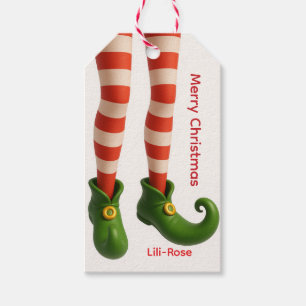 Elf Legs Christmas Gift Tags   North Pole Holiday 
