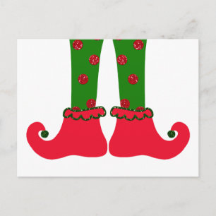 Elf Legs Christmas Postcard