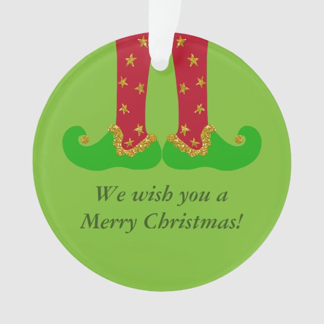 Elf Legs, Christmas, You Customise Ornament (Front)