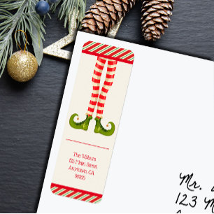 Elf Legs Holiday Christmas Return Address Label