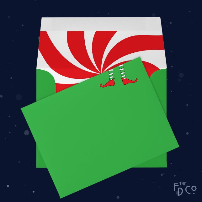 Elf Legs, Red Shoes, Candy Cane Swirl, Green Envelope (Creator Uploaded)
