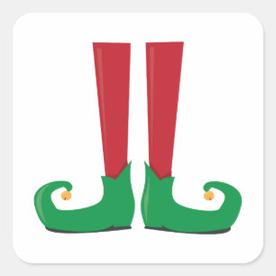 Elf Legs Square Sticker
