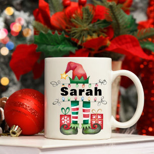 Elf Legs with Christmas Lights Christmas Gifts Coffee Mug