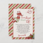 Elf Letter "Goodbye from your Elf" for Christmas Invitation<br><div class="desc">Goodbye! This little elf is on its way back to the North Pole. Whimsical watercolors and seasonal typography complement the design. Personalise this cute elf design with your details easily and quickly. Press the customise it button to further re-arrange and format the style and placement of the text.</div>