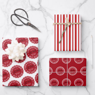 Elf Made   Wrapping Paper Flat Sheet Set of 3