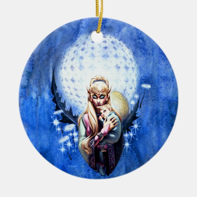 Elf Madonna Christmas Ornament (Front)