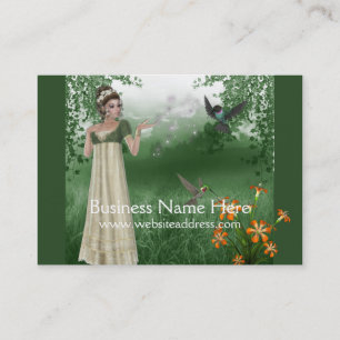 Elf Magic in Grass Field :: Fantasy Business Card