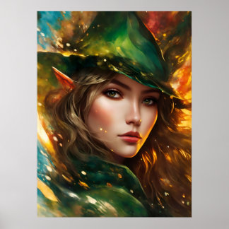 Elf magician poster