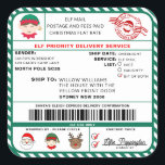 Elf Mail Christmas Shipping Label Sticker<br><div class="desc">This Elf Mail Christmas shipping label sticker is the perfect way to add a little extra magic to your Christmas wrapping. The sticker can be personalised with your child's name and a preferred method of delivery. All of the text is editable and can be customised to suit your needs. For...</div>