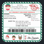 Elf Mail Christmas Shipping Label Sticker<br><div class="desc">This Elf Mail Christmas shipping label sticker is the perfect way to add a little extra magic to your Christmas wrapping. The sticker can be personalised with your child's name and a preferred method of delivery. All of the text is editable and can be customised to suit your needs. For...</div>