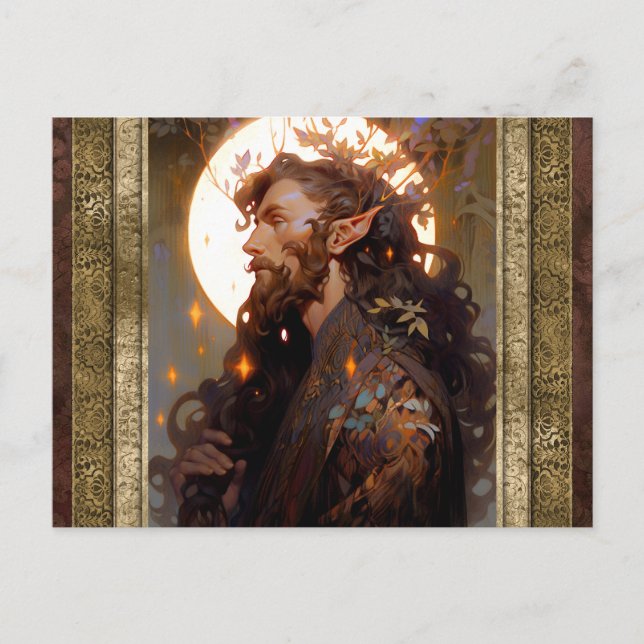 Elf Man Fantasy Art Postcard (Front)