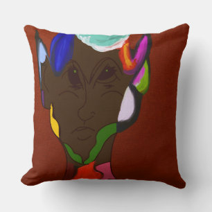 Elf Map Art Throw Pillow
