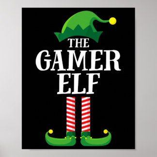 Elf Matching Family Group Christmas Party Poster