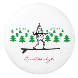Elf on a Surfboard Thunder_Cove Ceramic Knob