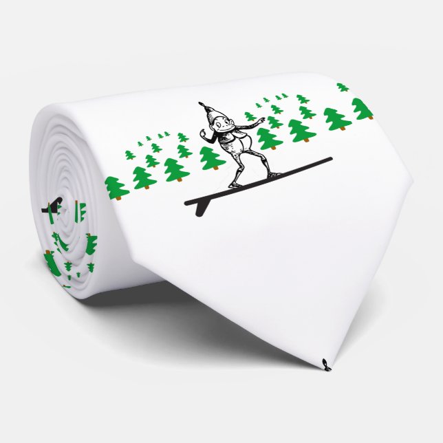 Elf on a Surfboard Thunder_Cove Tie (Rolled)