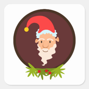 Elf Portrait Square Sticker