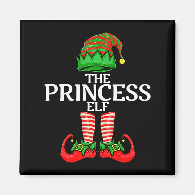 Elf Princess Christmas Family Matching Group Premi Magnet (Front)