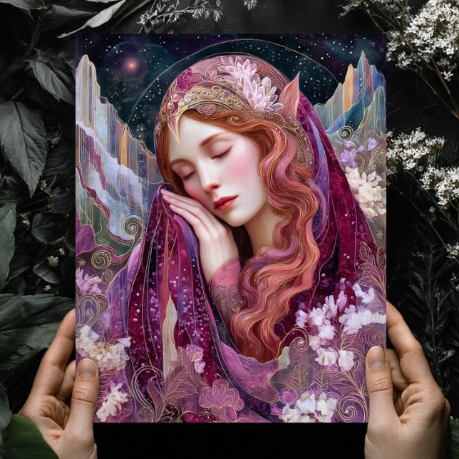 Elf Queen Goddess Celestial Fantasy Wall Art Print (Creator Uploaded)
