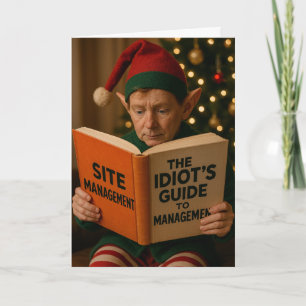 Elf reading 'Idiot's Guide to Site Management' Card