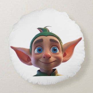 ELF Round Pillow
