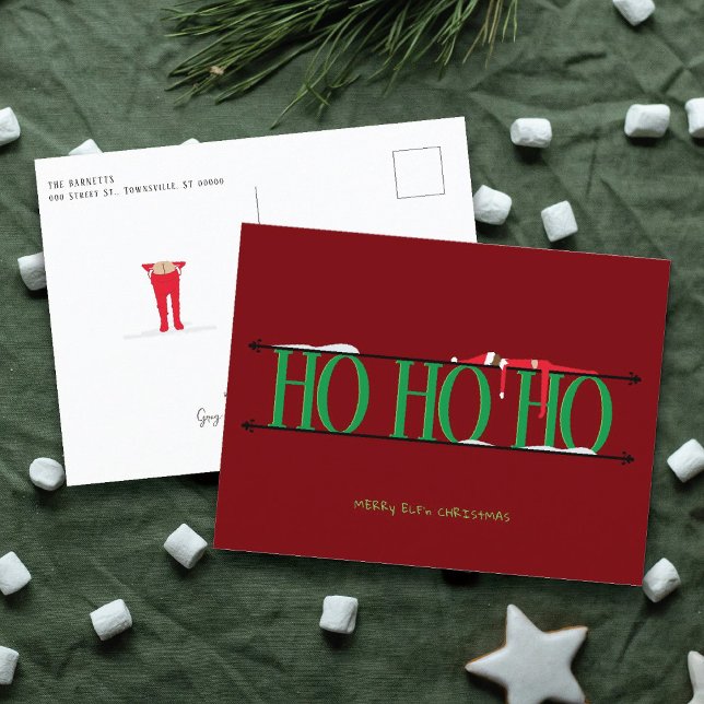 Elf Shenanigans Wrought Iron Sign Christmas  Holiday Postcard (Creator Uploaded)