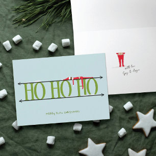 Elf Shenanigans Wrought Iron Sign Folded Christmas Card