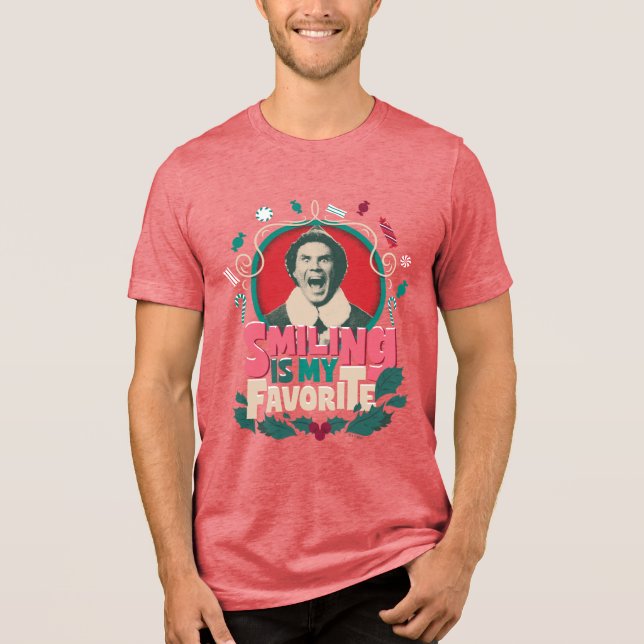 Elf - Smiling is My Favourite Tri-Blend Shirt (Front)