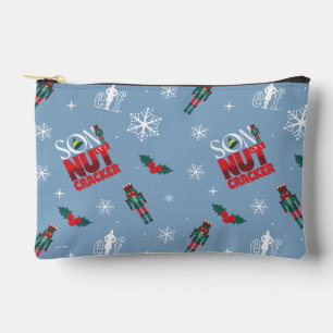 Elf "Son of a Nutcracker" Winter Pattern Accessory Pouch