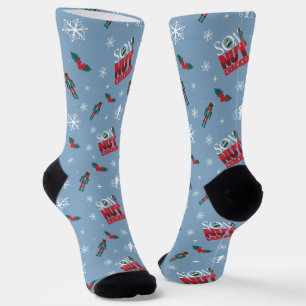 Elf "Son of a Nutcracker" Winter Pattern Socks