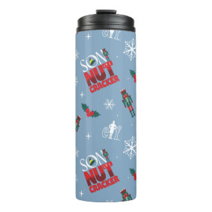 Elf "Son of a Nutcracker" Winter Pattern Thermal Tumbler