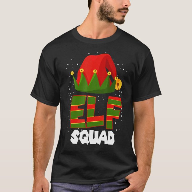 Elf Squad Christmas  Elves Family Matching Pyjamas T-Shirt (Front)