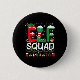 Elf Squad Christmas Family Matching Pyjamas Kids F 6 Cm Round Badge
